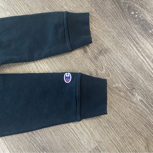 CHAMPION men’s black hoodie size small casual slightly faded - Picture 6 of 7